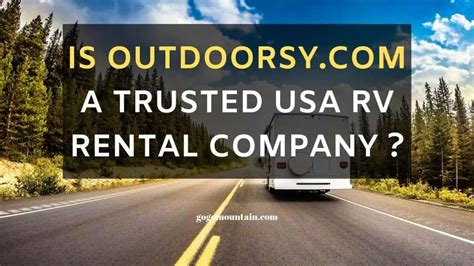 outdoorsy rentals|Trusted RV Rentals